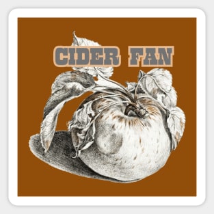 Cider Fan In Classic Retro Vintage Cider Style - Perfect for Gifting! Sticker